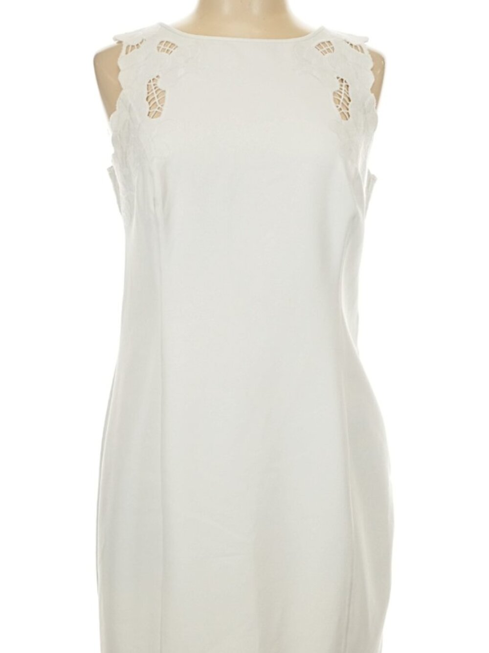 White House Black Market White Summer Sleeveless Lined Dress NWT